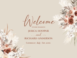 E069 Welcome Sign Horizontal 24x18: E069 Wedding Bundle
