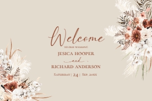 E069 Welcome Sign Horizontal 36x24: E069 Wedding Bundle