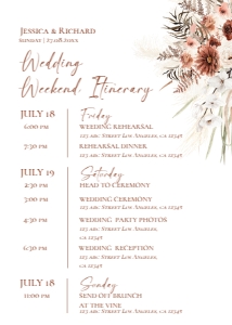 E069 Wedding Itinerary: E069 Wedding Bundle