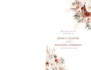 E069 Wedding Program Folded 5.5x8.5: E069 Wedding Bundle