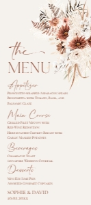 E069 Menu 4x9: E069 Wedding Bundle