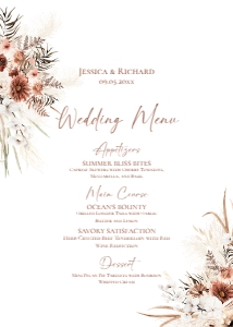 E069 Menu 5x7: E069 Wedding Bundle