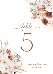 E069 Table Number 5x7: E069 Wedding Bundle