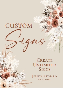 E069 Custom Sign 5x7: E069 Wedding Bundle