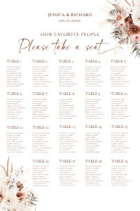 E069 Seating Chart Vertical 24x36: E069 Wedding Bundle