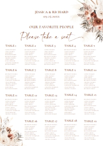 E069 Seating Chart Vertical A1: E069 Wedding Bundle