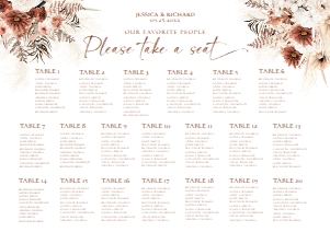 E069 Seating Chart Horizontal A2: E069 Wedding Bundle