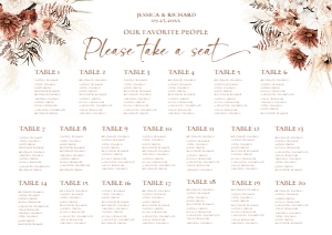 E069 Seating Chart Horizontal A1: E069 Wedding Bundle