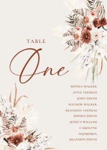 E069 Seating Chart Card 5x7: E069 Wedding Bundle