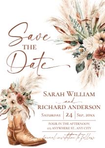 D036 V2 Save The Date Card: D036 V2 Save The Date