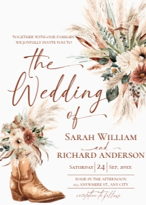 D036 V2 Wedding Invite Front: D036 V2 Wedding Suite