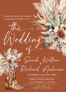 D036 Wedding Invitation Card 3 design preview