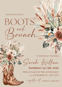 B068 Bridal Shower Invitation 4 design preview