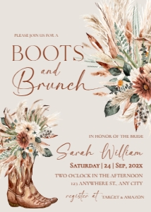 B068 V4 Bridal Shower Invite: B068 Bridal Shower Invitation 4
