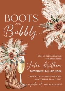 B068 V6 Bridal Shower Invite: B068 Bridal Shower Invitation 6