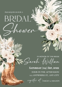 E128 V2 Bridal Shower Invitation Card: E128 Bridal Shower Invitation Card 2