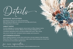 E127 Detail Card Horizontal 6x4 2: E127 Wedding Suite 2