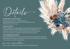E127 Detail Card Horizontal 5x3.5 2: E127 Wedding Suite 2