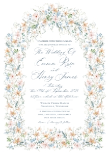 E135 Wedding Invitation Card design preview