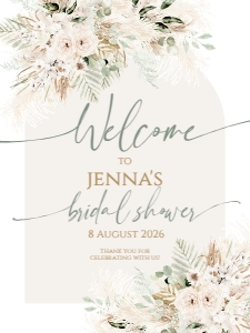 B058 Bridal Shower Welcome Sign Vertical 18x24: B058 Welcome Sign