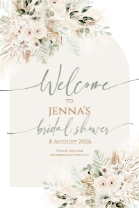 B058 Bridal Shower Welcome Sign Vertical 24x36: B058 Welcome Sign