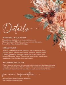 E138 Detail Card Vertical 4.25x5.5: E138 Wedding Suite A