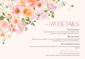 E139 Detail Card Horizontal 5x3.5: E139 Wedding Suite
