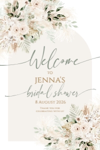 B058 Bridal Shower Welcome Sign Vertical 20x30: B058 Welcome Sign