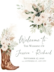 E128 Wedding Welcome Sign design preview