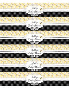 Bumble Bee Water Labels design preview
