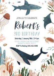 US01 - Under the sea invitation: US01 - Under the sea invitation