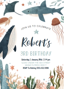 US03 - Under the sea invitation: US03 - Under the sea invitation