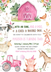 F102 - Farm invitation: F102-Party Package
