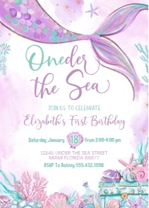 M101 - Mermaid invitation: M101 - Mermaid invitation