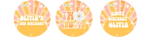 G114 - Groovy cupcake toppers: G114 - Groovy cupcake toppers