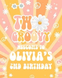 G114 - Groovy welcome sign 8x10: G114 - Groovy welcome sign 8x10
