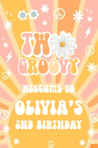 G114 - Groovy welcome sign 24x36: G114 - Groovy welcome sign
