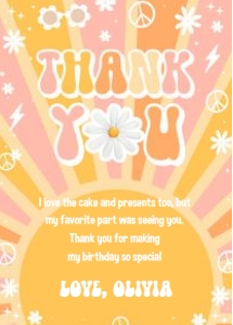 G114 - Groovy thank you card: G114 - Groovy thank you card