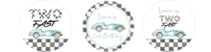 R102 - Race car cupcake toppers: R102 - Race car cupcake toppers