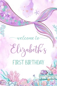 M101 - Mermaid welcome sign 24x36: M101-Mermaid Welcome Sign (16 X 20", 18 X 24", and 24 X 36")