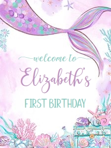 M101 - Mermaid welcome sign 18x24: M101-Mermaid Welcome Sign (16 X 20", 18 X 24", and 24 X 36")