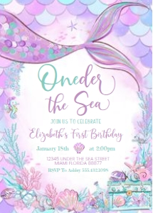 M301 - Mermaid invitation: M301 - Mermaid invitation