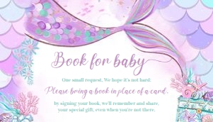 M303 - Mermaid book for baby: M303-Mermaid Baby Shower Set