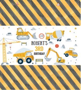 C001 - Construction rice treats label: C001-Construction Party Favor Package