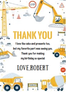 C001 - Construction thank you card: C001 - Construction thank you card
