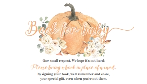 P002 - Pumpkin book for baby: P002-Baby Shower Set