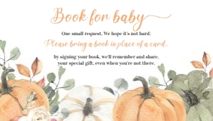 P001 - Pumpkin book for baby: P001-Baby Shower Set