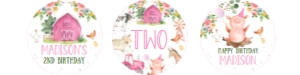 F102 - Farm cupcake toppers: F102-Party Package