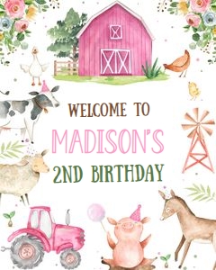 F102 - Farm welcome sign 16x20: F102-Welcome Sign