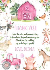 F102 - Farm thank you card: F102 - Farm thank you card